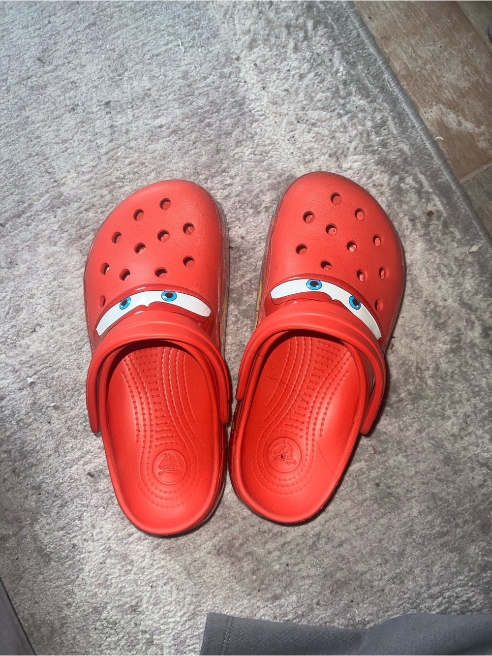 CROCS' Red Lightning Mcqueen Light up Clocs